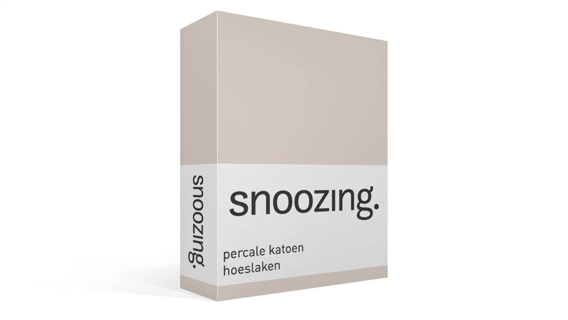 Snoozing percale katoen hoeslaken