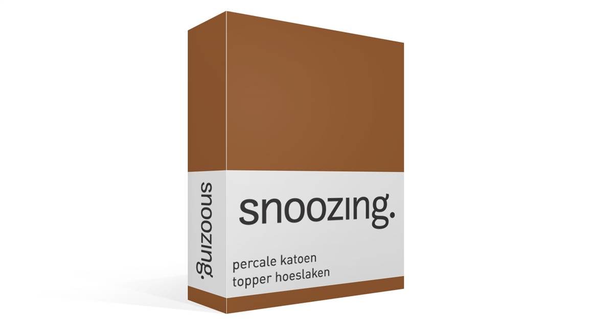 Snoozing percale katoen topper hoeslaken