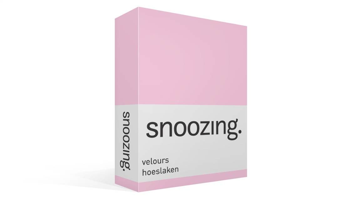 Snoozing velours hoeslaken
