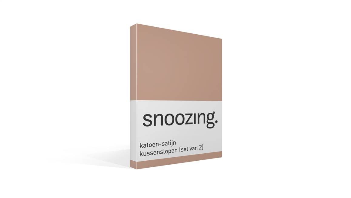 Snoozing katoen-satijn kussenslopen (set van 2)