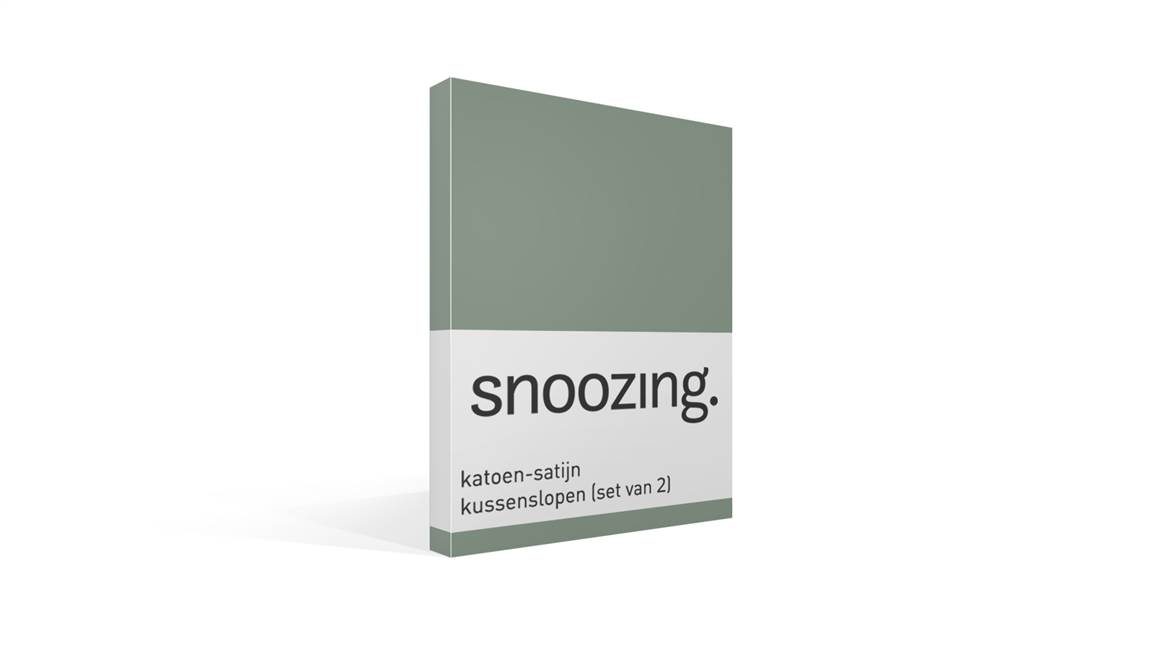 Snoozing katoen-satijn kussenslopen (set van 2)