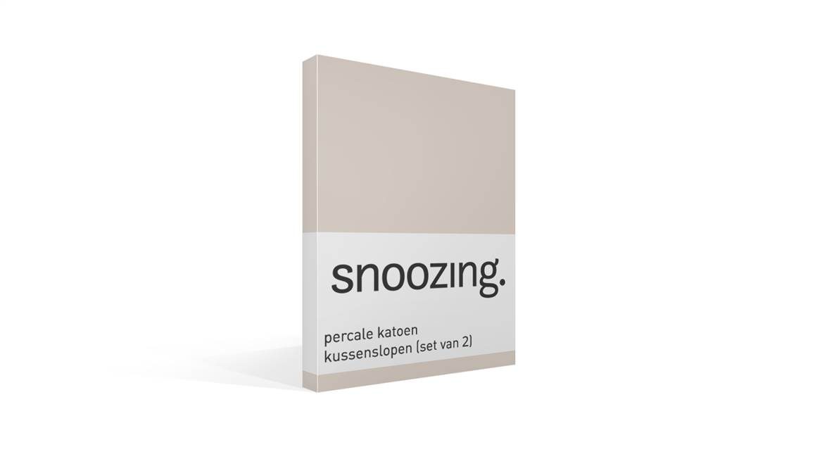 Snoozing percale katoen kussenslopen (set van 2)