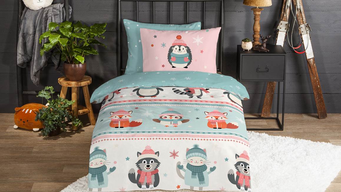 Good Morning Turr flanel dekbedovertrek