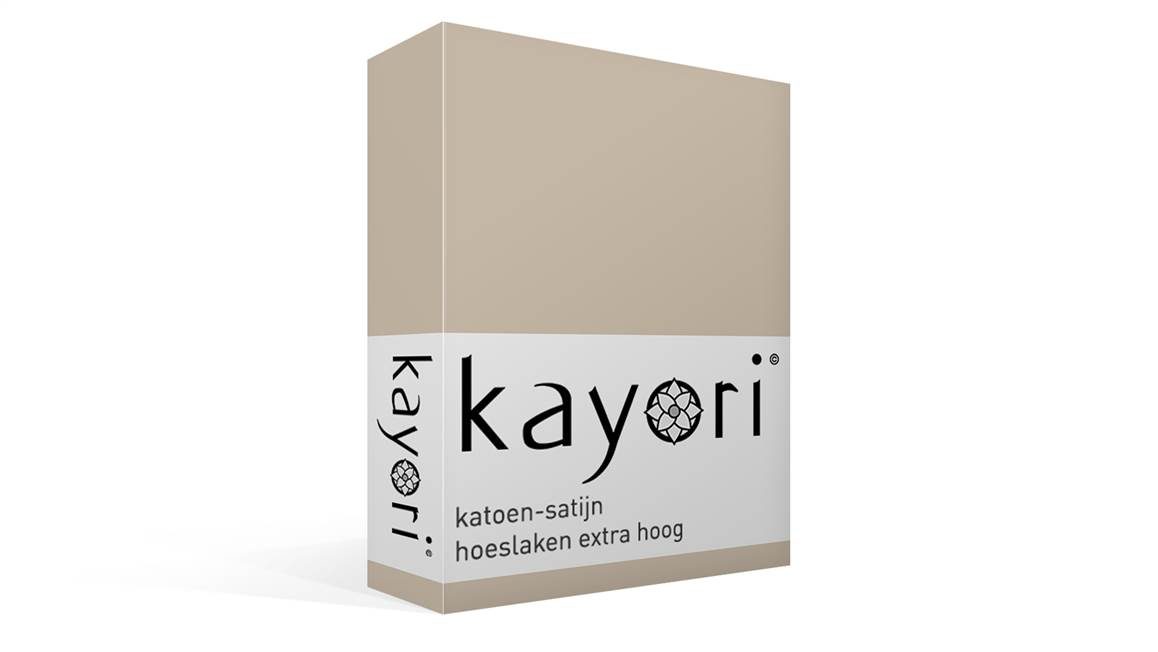 Kayori Saya katoen-satijn hoeslaken extra hoog