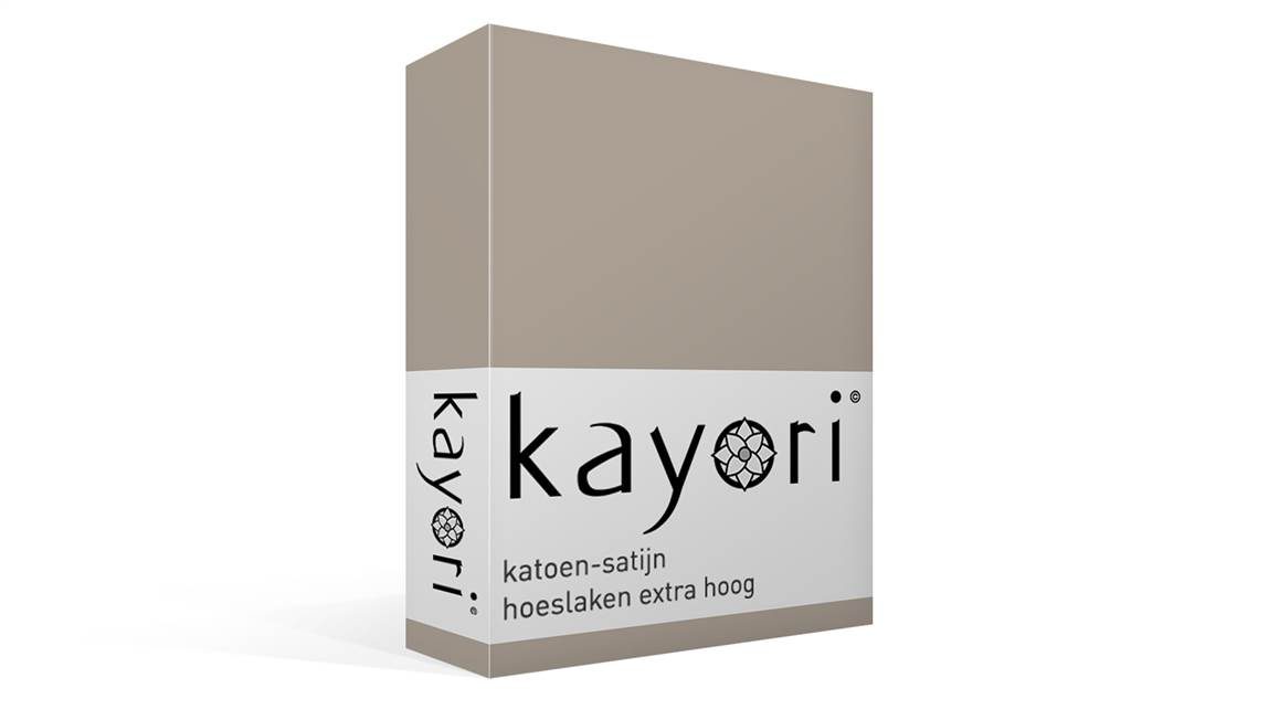 Kayori Saya katoen-satijn hoeslaken extra hoog