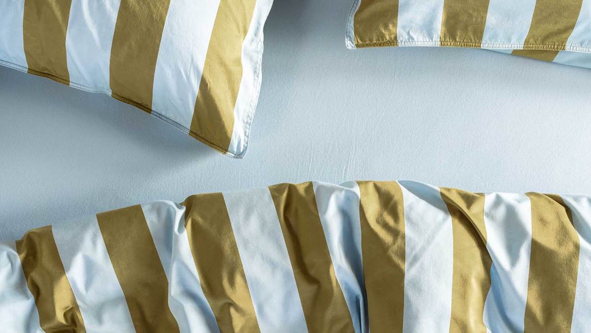 Essenza Minte Stripe dekbedovertrek