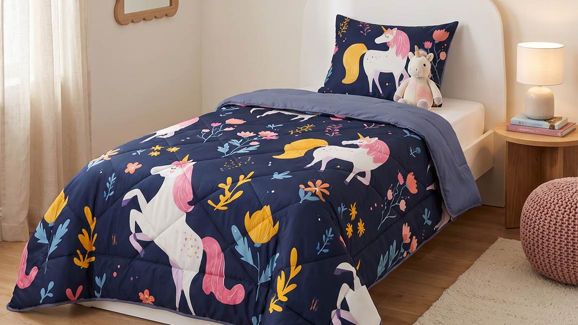 Dreamhouse Unicorn Garden wasbaar dekbed