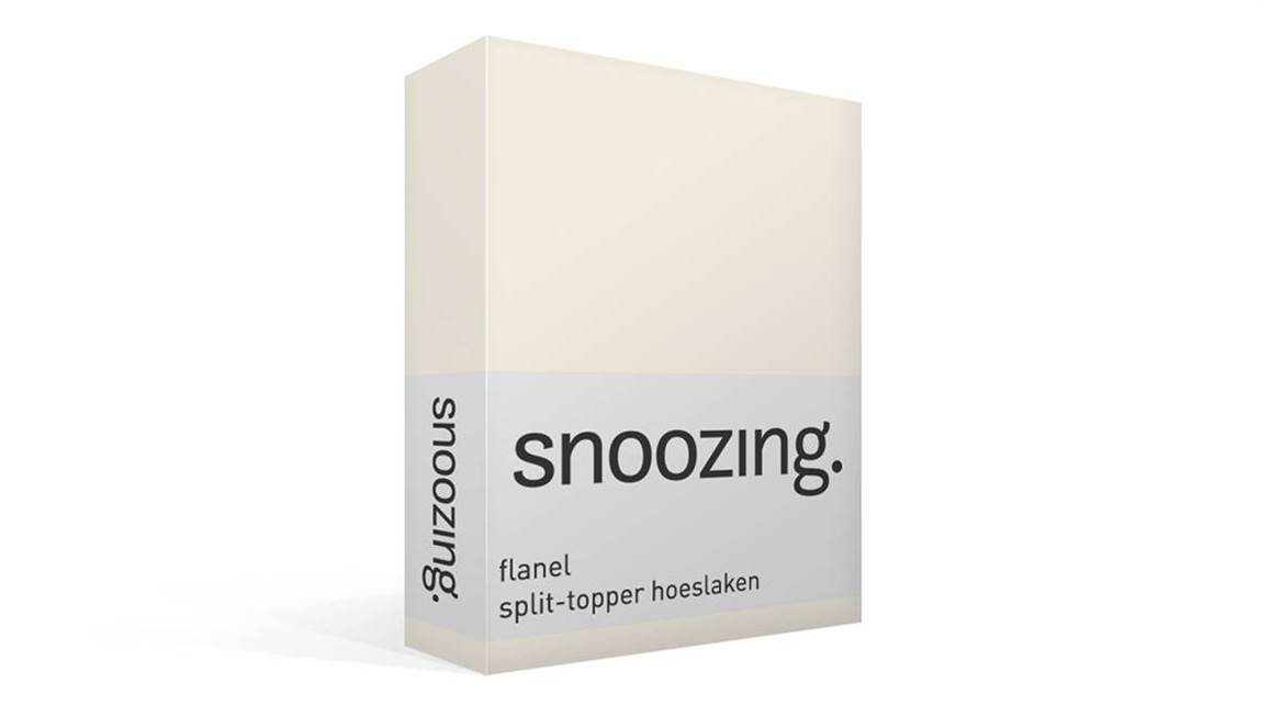 Snoozing flanel split-topper hoeslaken