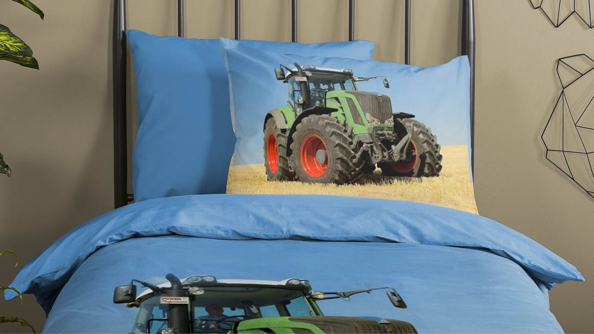 Helder op Hobart open haard Good Morning Tractor dekbedovertrek - Multi - Smulderstextiel.nl