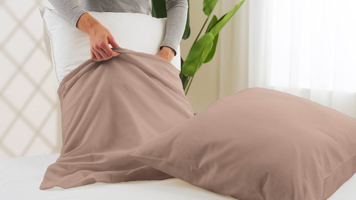 Snoozing flanel kussenslopen (set van 2)