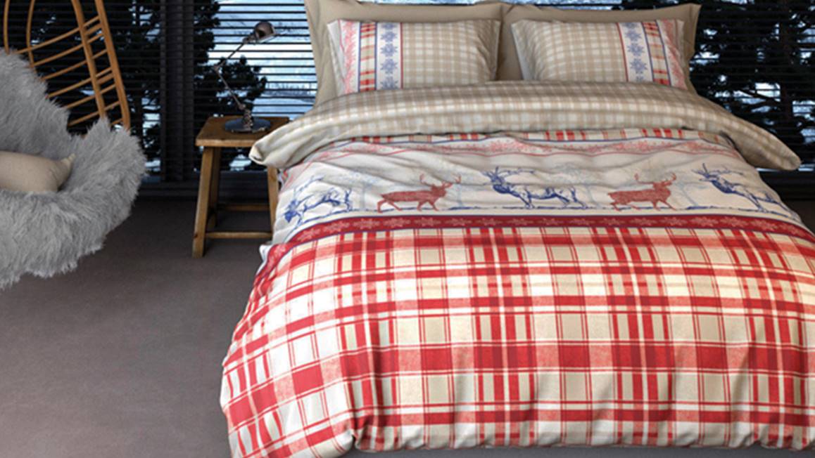Romanette Nordic flanel dekbedovertrek