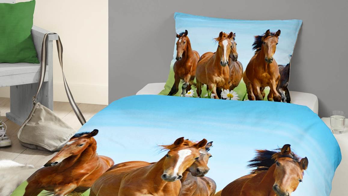 Good Morning Horses dekbedovertrek