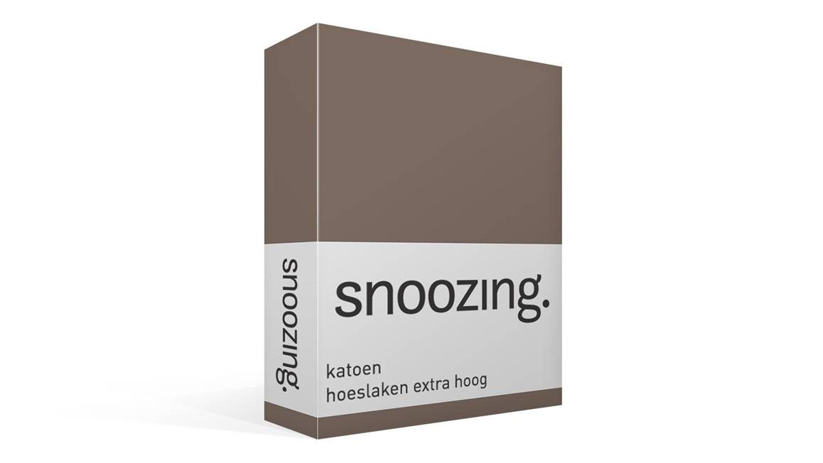Snoozing katoen hoeslaken extra hoog