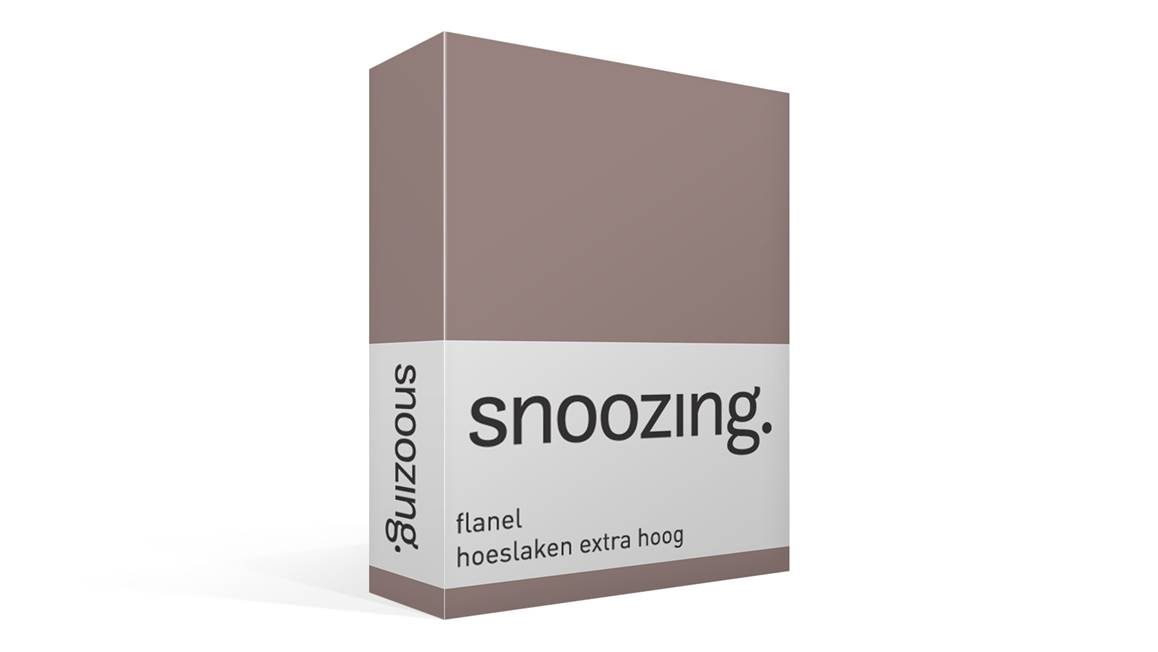 Snoozing flanel hoeslaken extra hoog