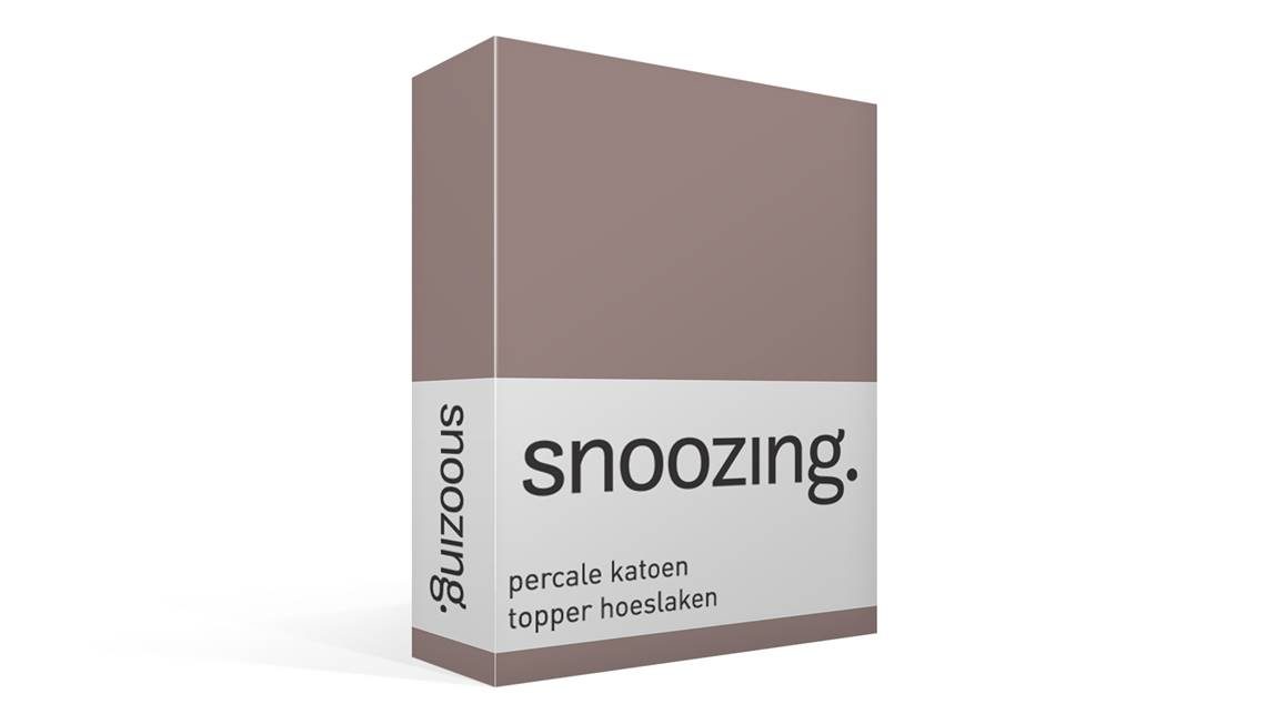 Snoozing percale katoen topper hoeslaken