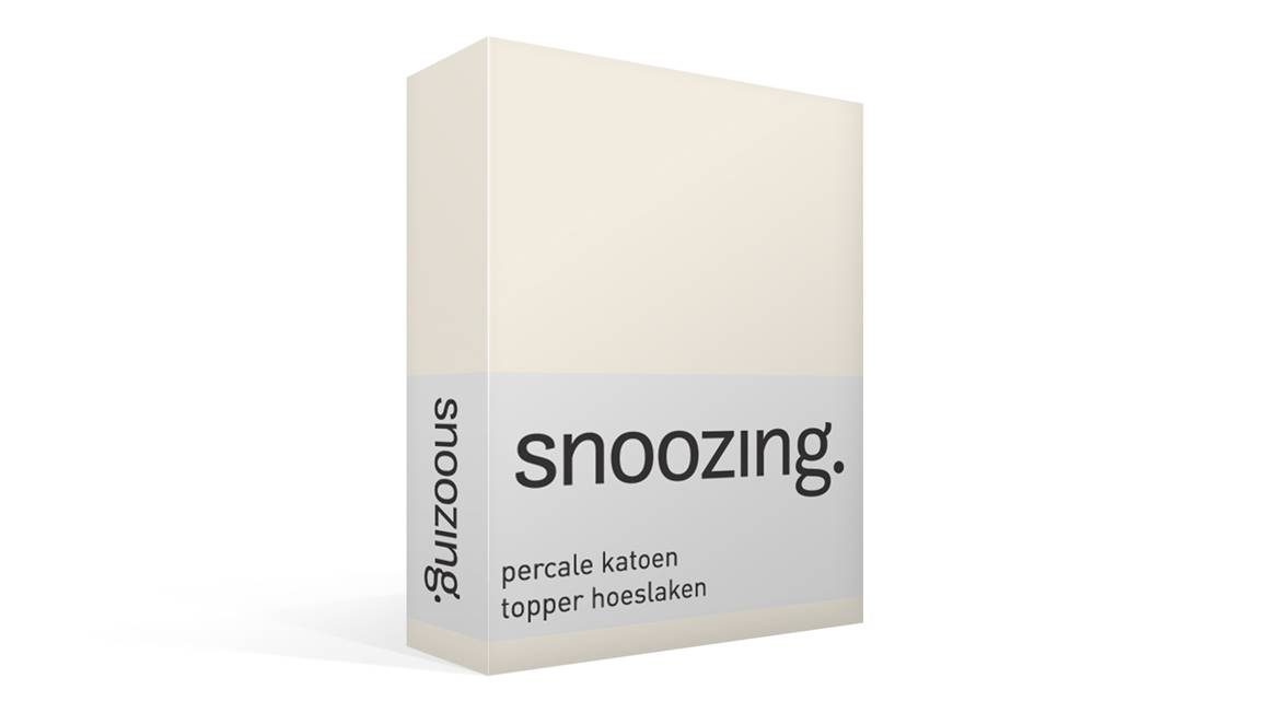 Snoozing percale katoen topper hoeslaken