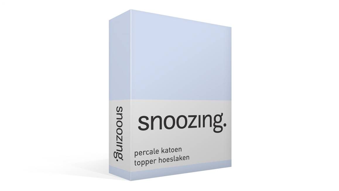 Snoozing percale katoen topper hoeslaken