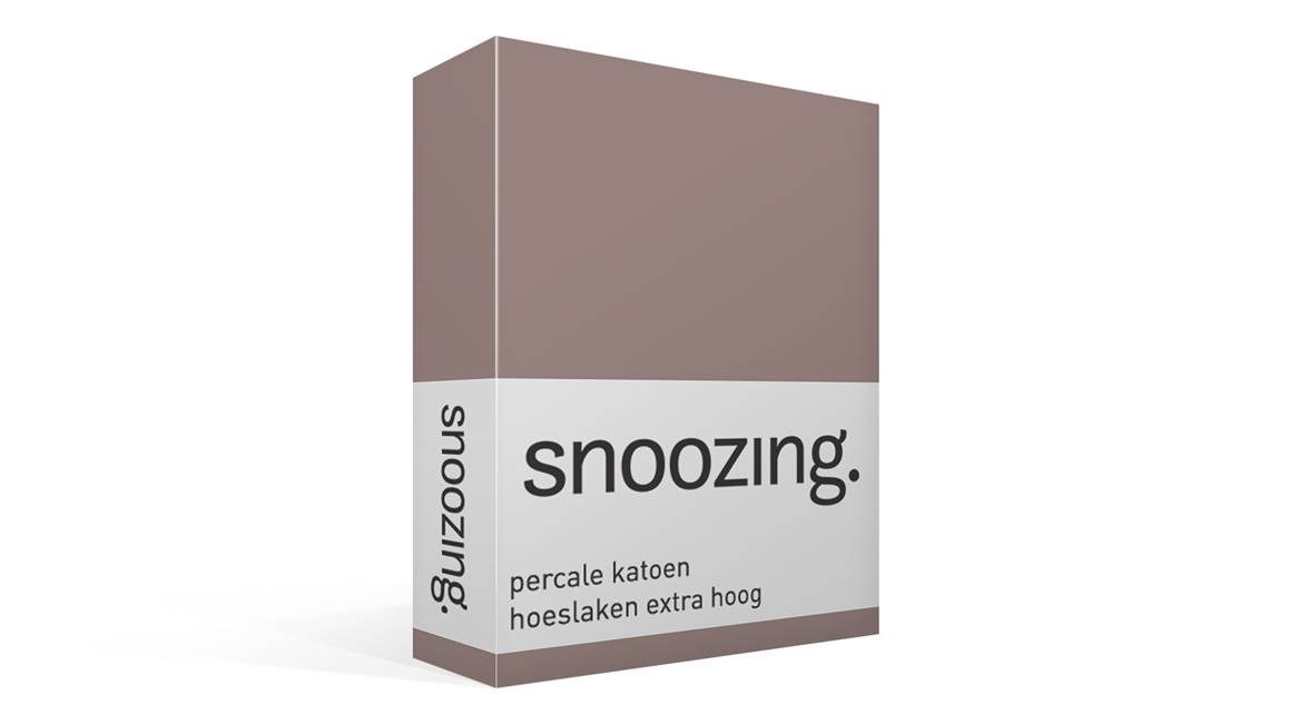 Snoozing percale katoen hoeslaken extra hoog