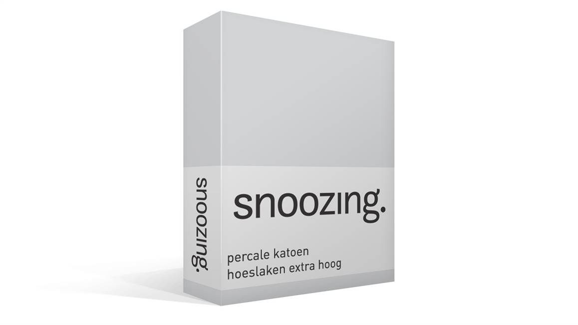 Snoozing percale katoen hoeslaken extra hoog