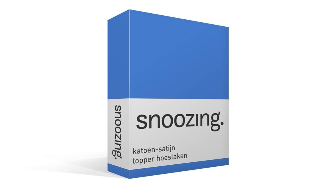 Snoozing katoen-satijn topper hoeslaken