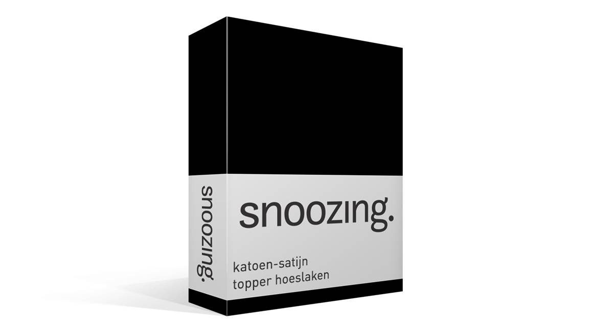 Snoozing katoen-satijn topper hoeslaken