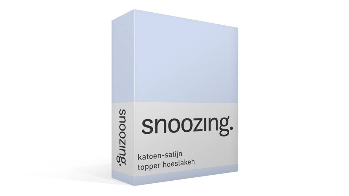 Snoozing katoen-satijn topper hoeslaken
