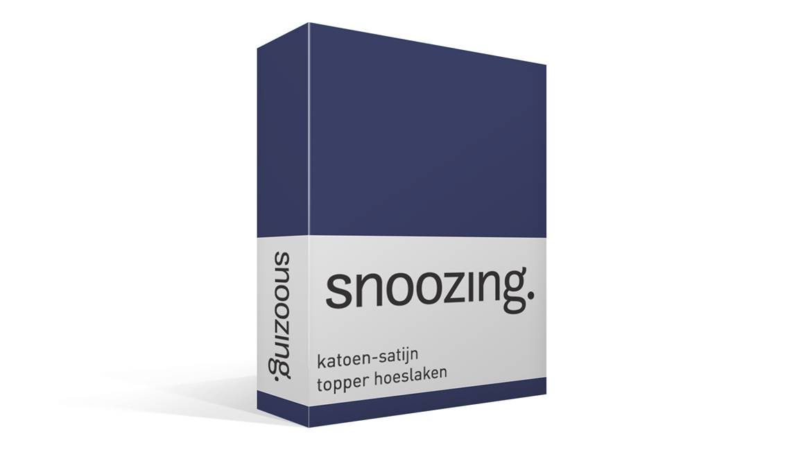 Snoozing katoen-satijn topper hoeslaken