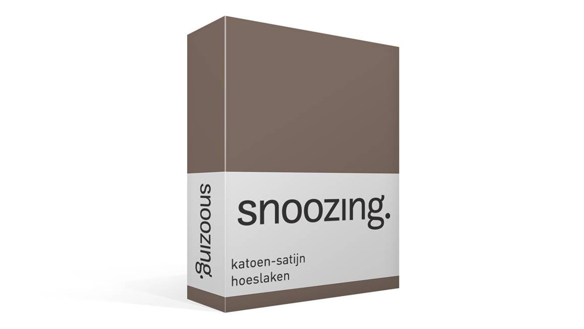 Snoozing katoen-satijn hoeslaken