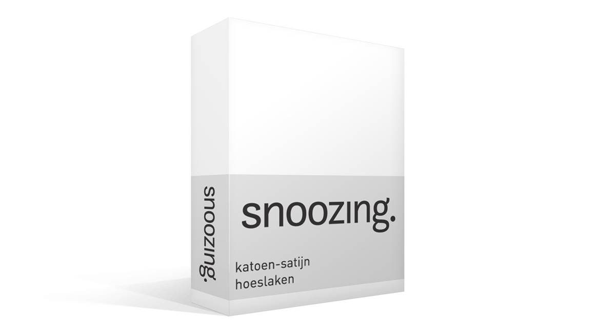 Snoozing katoen-satijn hoeslaken
