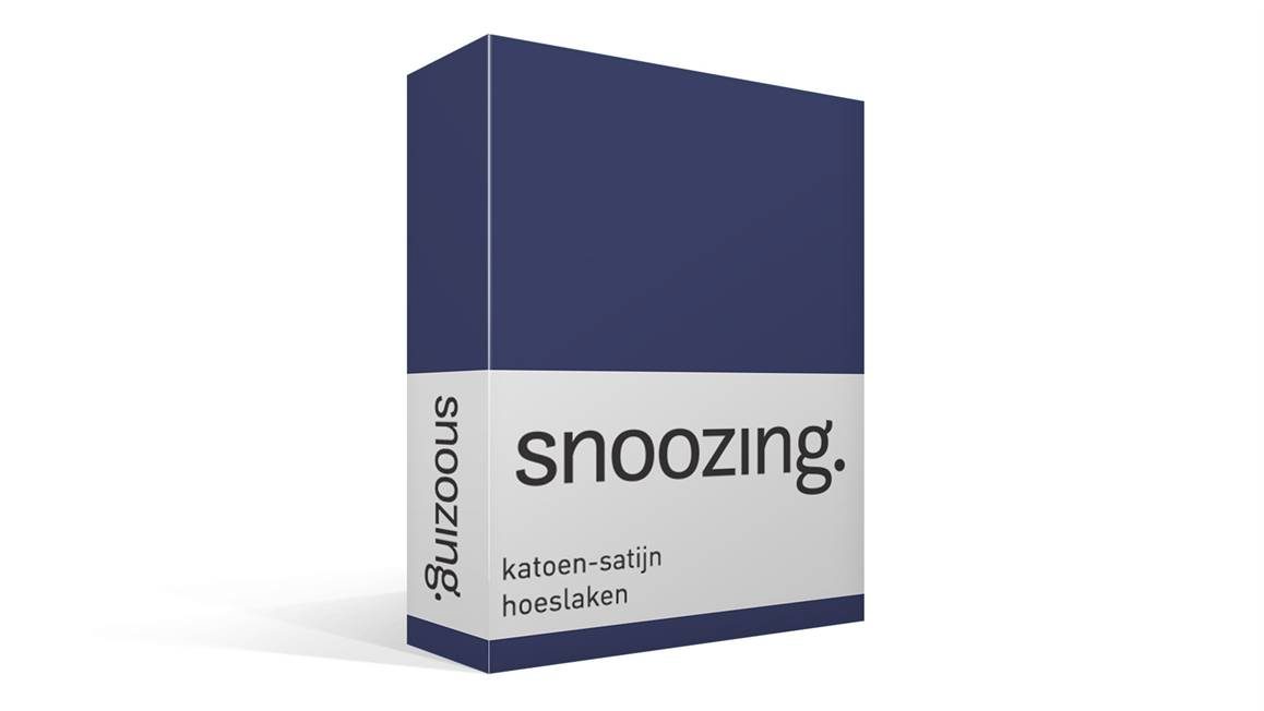 Snoozing katoen-satijn hoeslaken