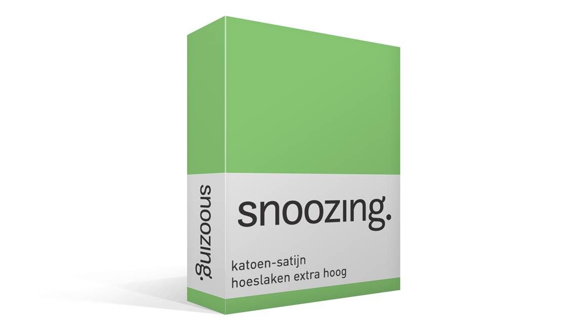Snoozing katoen-satijn hoeslaken extra hoog