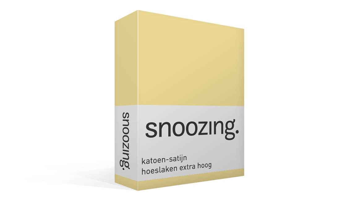 Snoozing katoen-satijn hoeslaken extra hoog