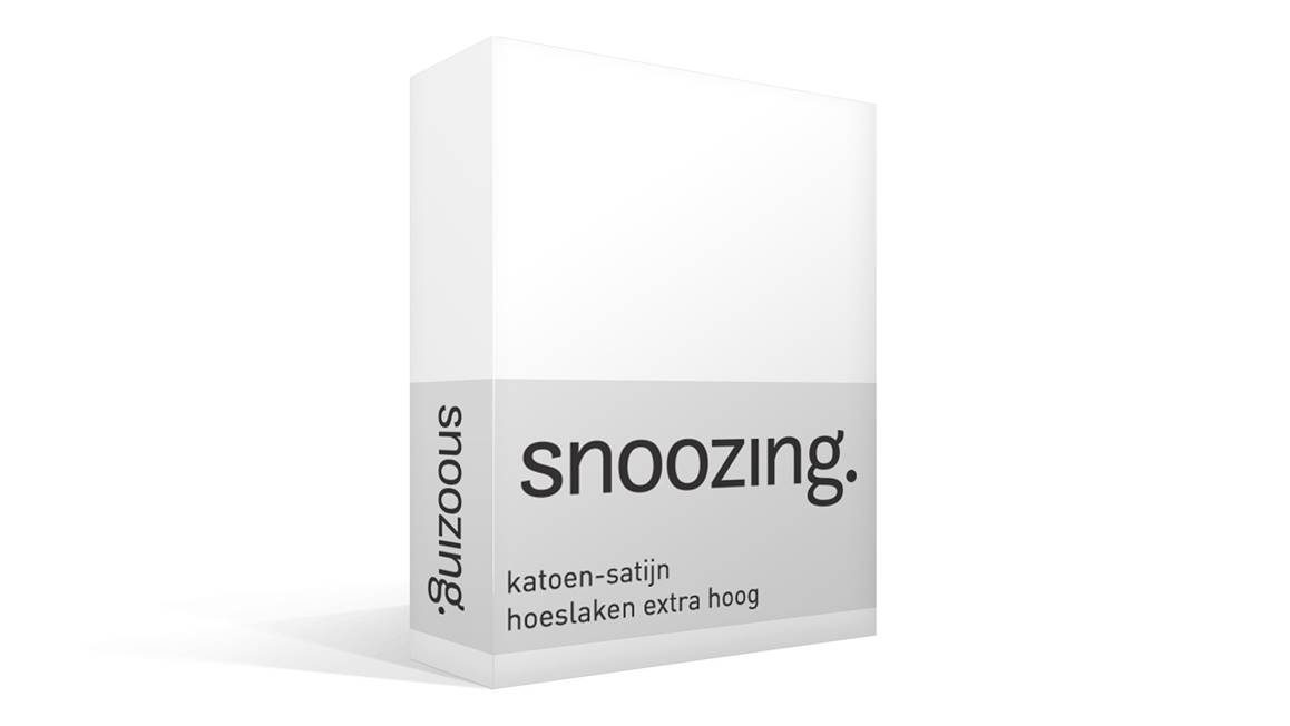 Snoozing katoen-satijn hoeslaken extra hoog
