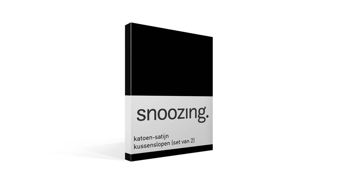 Snoozing katoen-satijn kussenslopen (set van 2)