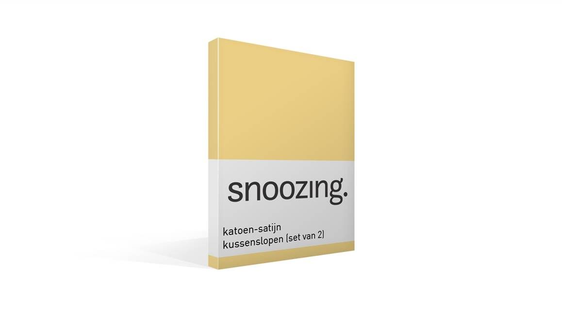 Snoozing katoen-satijn kussenslopen (set van 2)