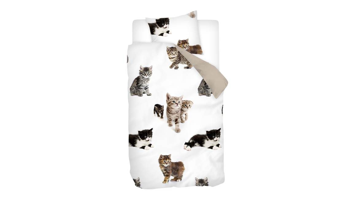 Snoozing Kittens flanel dekbedovertrek