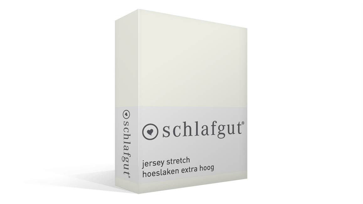 bonen Staat precedent Schlafgut jersey stretch hoeslaken extra hoog – Wolwit - Smulderstextiel.nl
