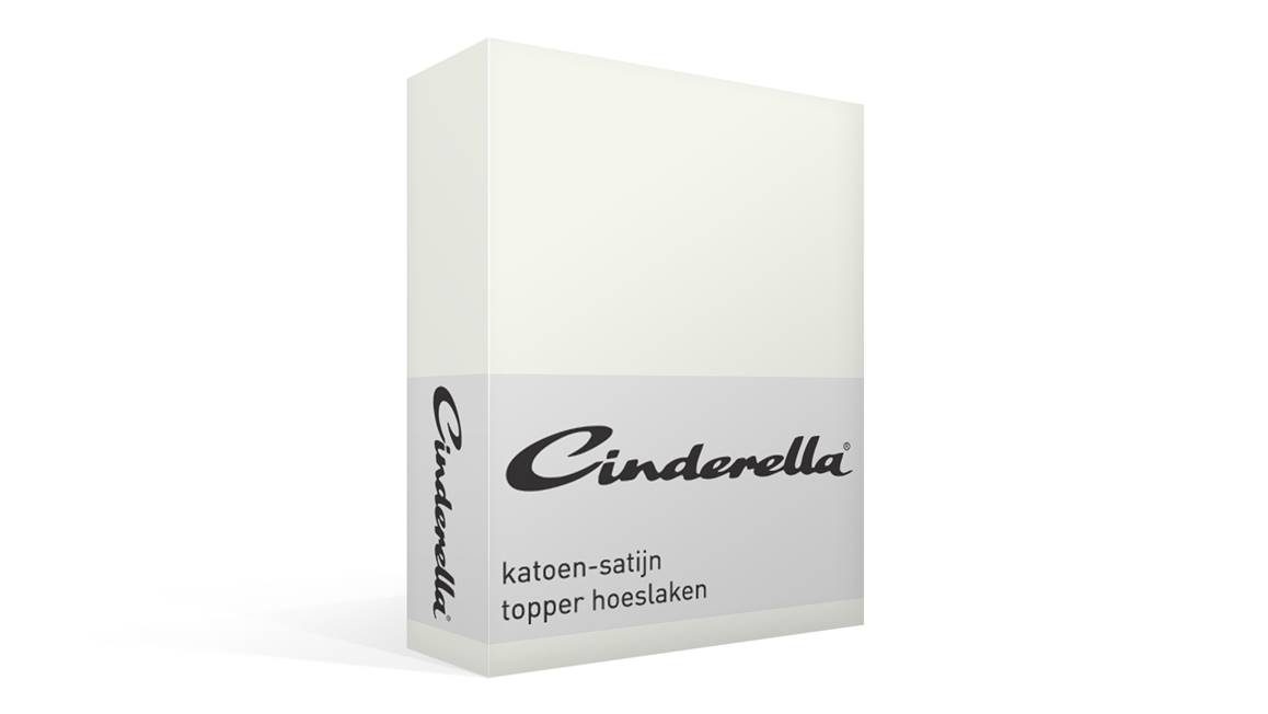 Cinderella katoen-satijn topper hoeslaken