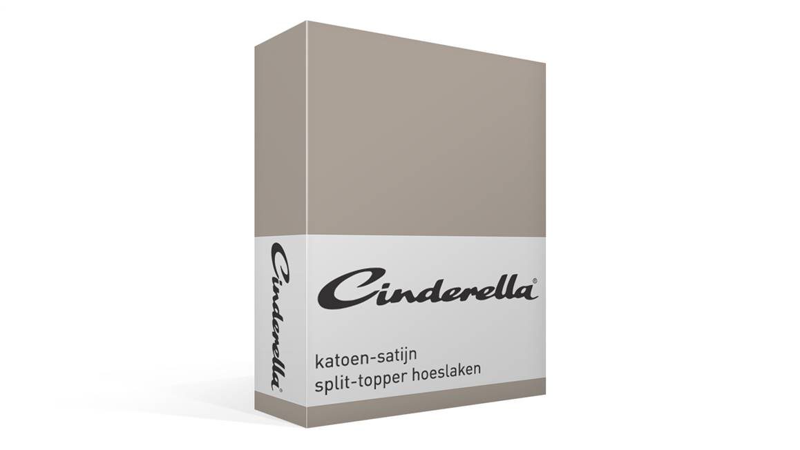 Cinderella katoen-satijn split-topper hoeslaken