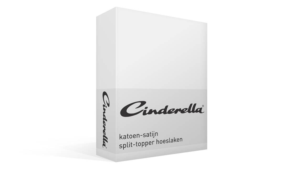 Cinderella katoen-satijn split-topper hoeslaken