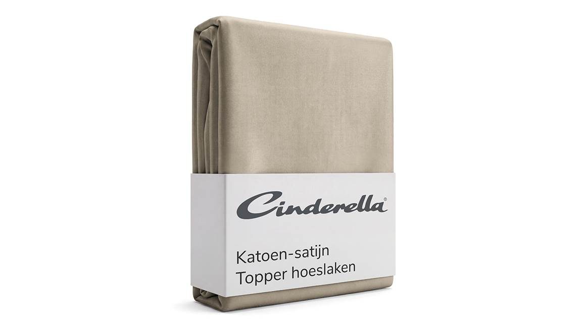 Cinderella katoen-satijn topper hoeslaken