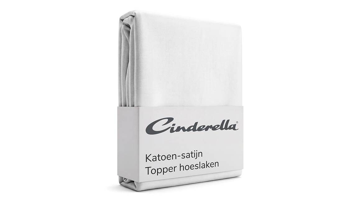 Cinderella katoen-satijn topper hoeslaken