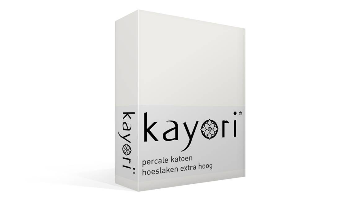 Kayori Shizu percale katoen hoeslaken extra hoog