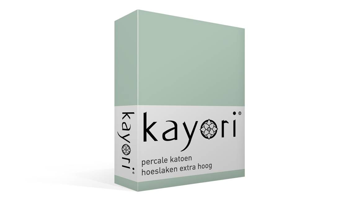 Kayori Shizu percale katoen hoeslaken extra hoog