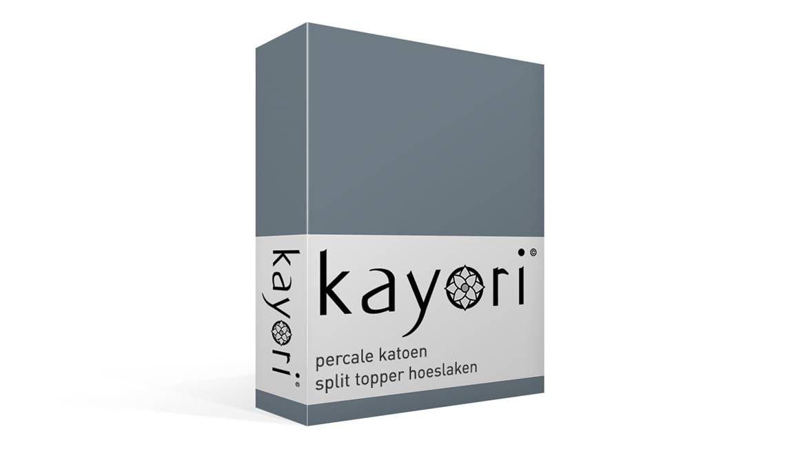 Kayori Shizu percale katoen split-topper hoeslaken