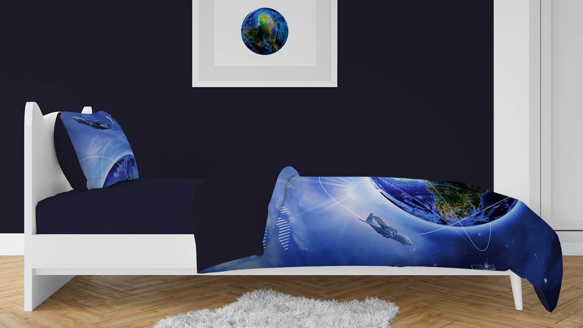 Snoozing Space Blauw -