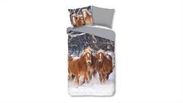 Good Morning Happy Horses flanel dekbedovertrek