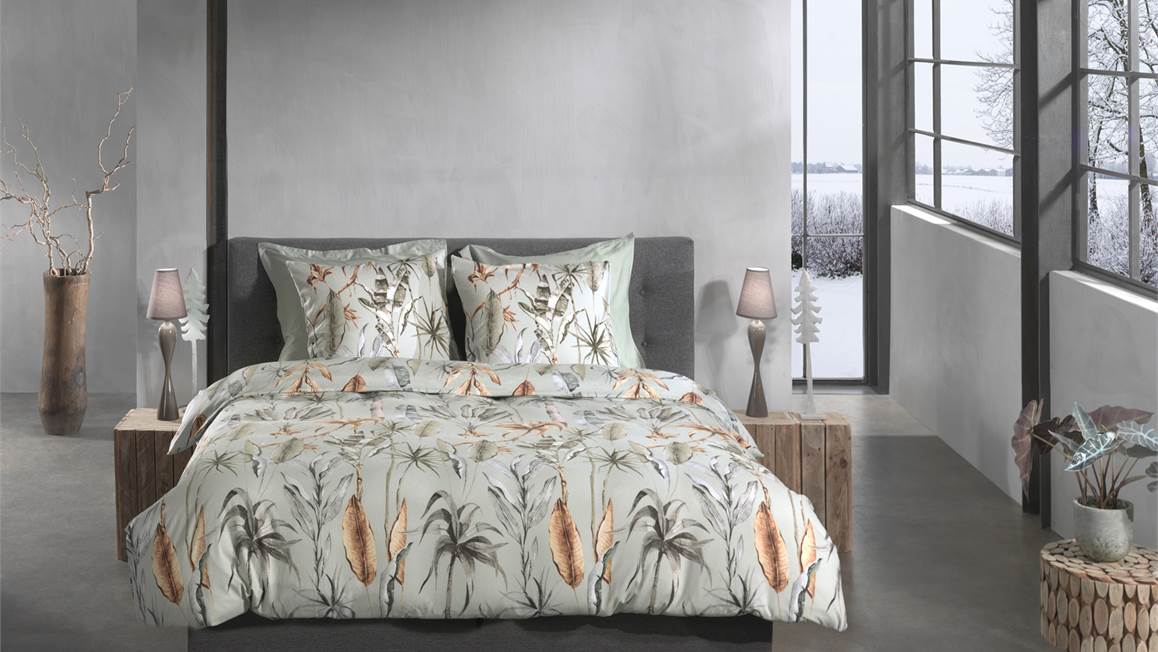 Heckettlane Areca flanel dekbedovertrek