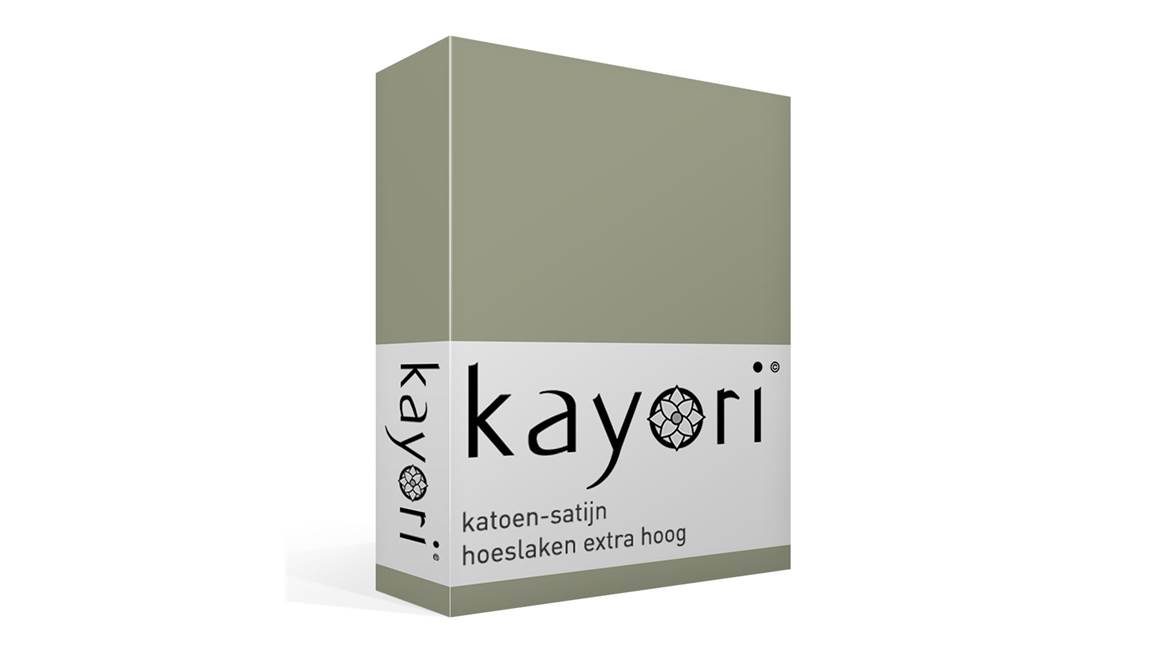 Kayori Edo katoen-satijn hoeslaken extra hoog