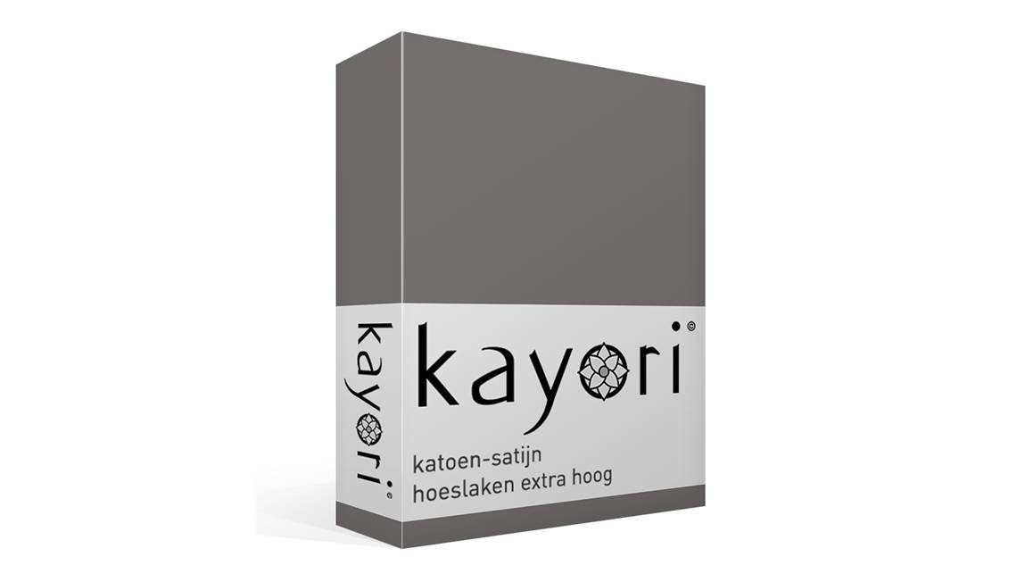 Kayori Edo katoen-satijn hoeslaken extra hoog